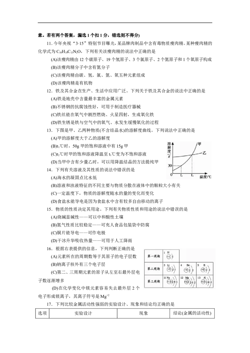 2011年山东省烟台市中考化学试题及答案_中考真题_5.化学中考真题2015-2024年_地区卷_山东省_烟台中考化学08-21