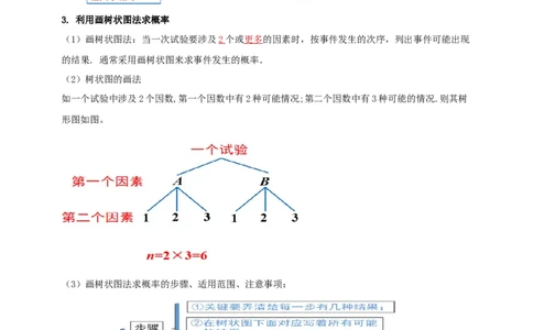 2025年中考数学一轮复习学案：7.2概率（教师版）_2数学总复习_2025中考复习资料_2025年中考数学一轮复习学案（全国通用）_2025年中考数学一轮复习学案：7.2概率（学生版+教师版）