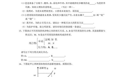 2009年山西省中考化学试题(word版含答案)_中考真题_5.化学中考真题2015-2024年_地区卷_山西中考化学2008---2021年（山西省统一试卷）