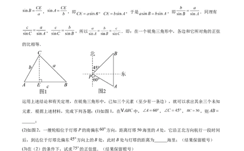 2025年中考数学几何模型综合训练（通用版）专题29解直角三角形模型之新定义模型解读与提分精练（教师版）_2数学总复习_2025中考复习资料_2025年中考数学几何模型综合训练(通用版)