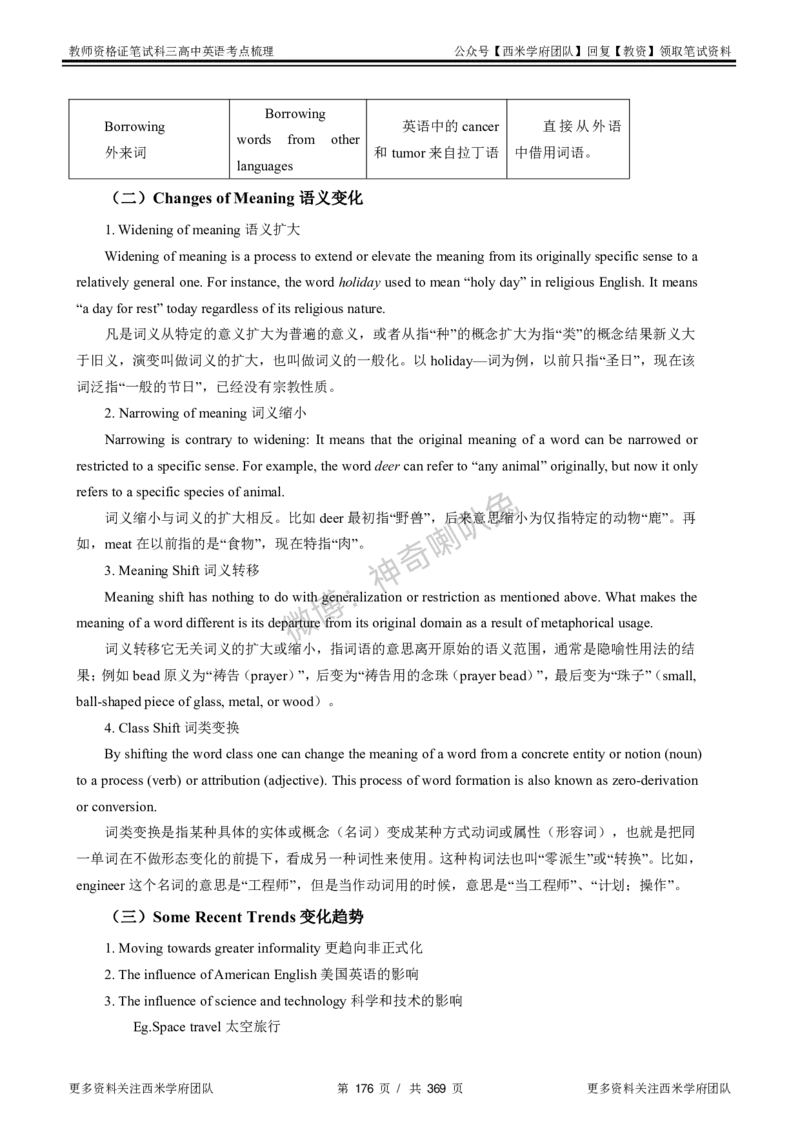 高中英语-考点梳理1_教资_25下资料合集二_25下最新科三知识点汇编+思维导图-高中_03.英语_04.考点梳理