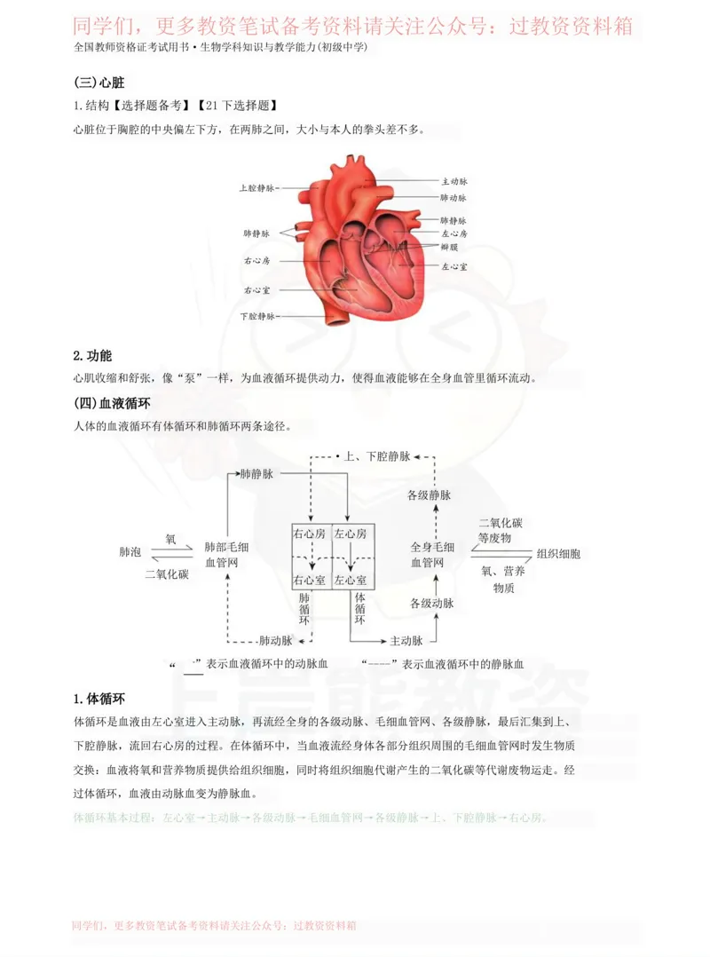 初中生物-学霸笔记113页_教资_初高中2026教资_26上资料（持续更新）_初中科三_初中科目三资料合集①_初中生物