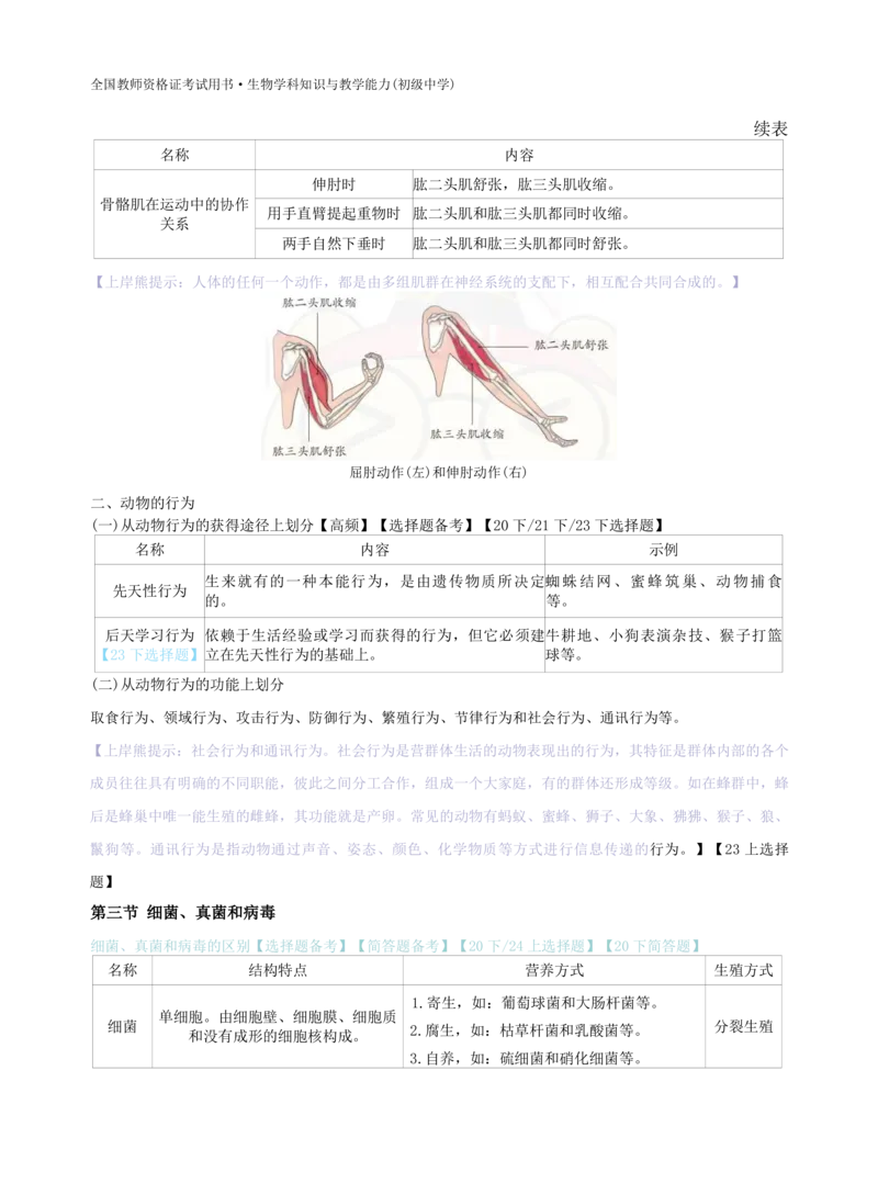 初中生物-学霸笔记113页_教资_初高中2026教资_26上资料（持续更新）_初中科三_初中科目三资料合集①_初中生物
