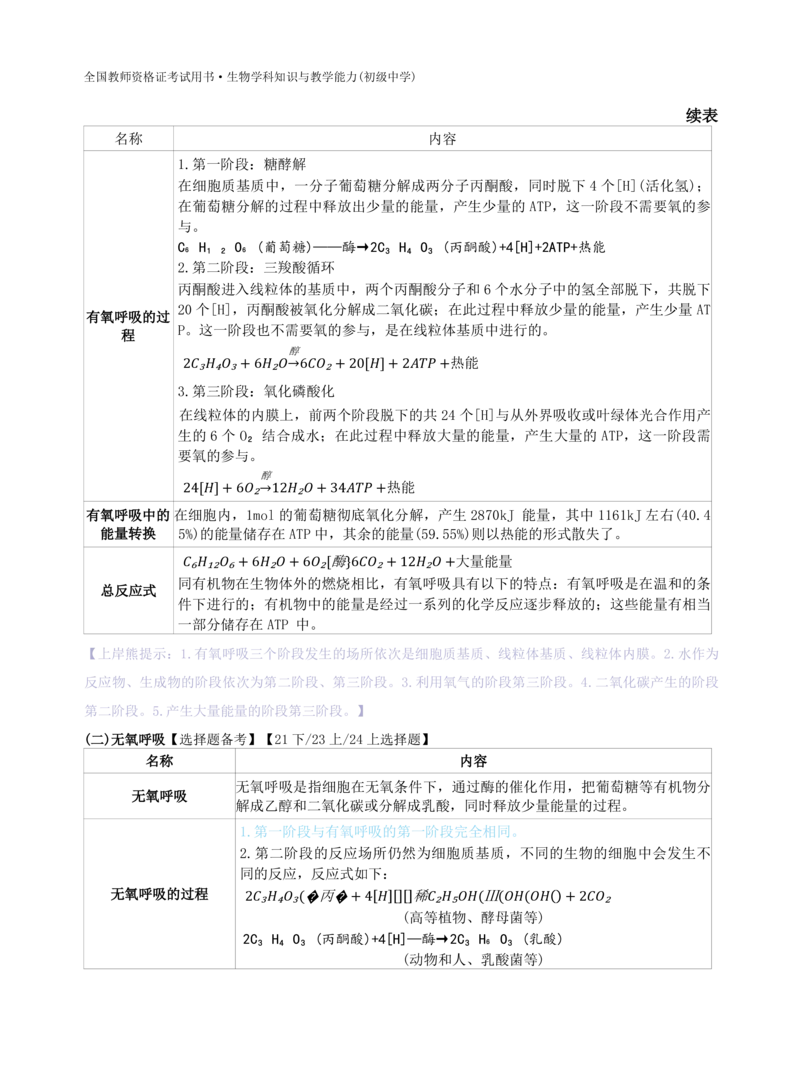 初中生物-学霸笔记113页_教资_初高中2026教资_26上资料（持续更新）_初中科三_初中科目三资料合集①_初中生物
