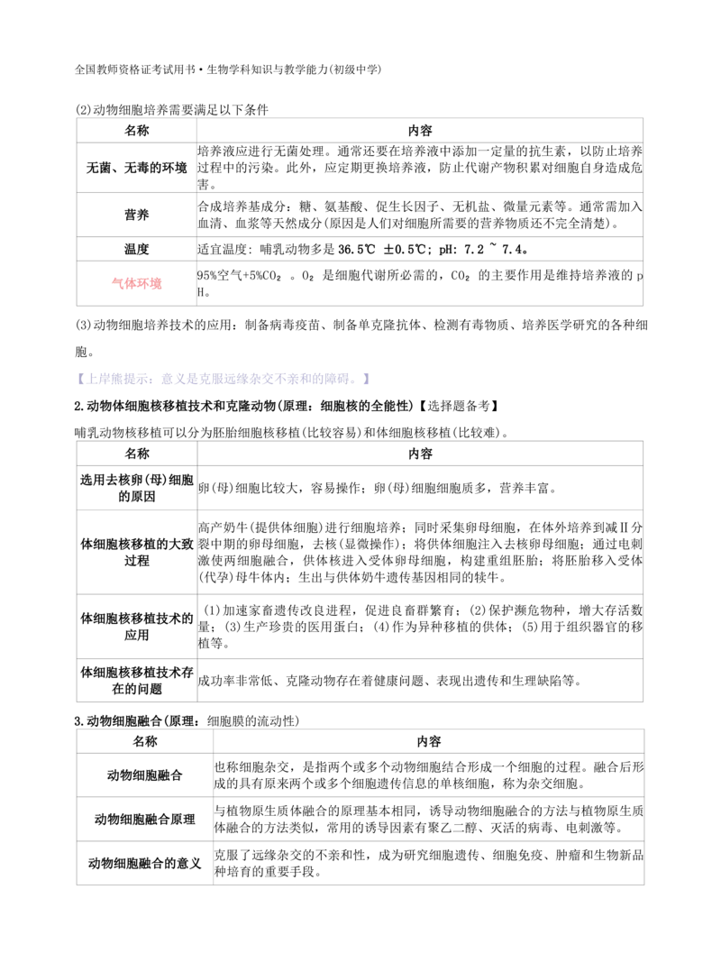 初中生物-学霸笔记113页_教资_初高中2026教资_26上资料（持续更新）_初中科三_初中科目三资料合集①_初中生物