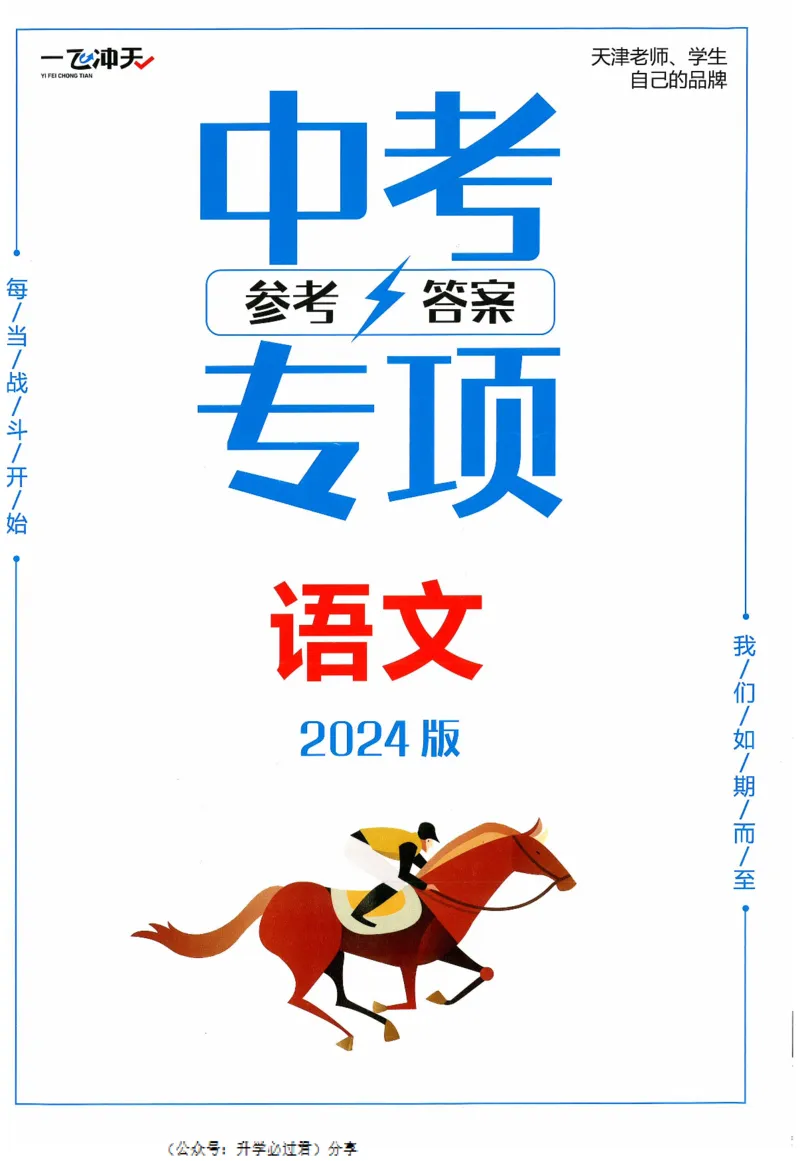 一飞冲天-中考专项精品试题分类-语文参考答案_《一飞冲天-中考专项》2026版_一飞冲天-中考专项精品试题分类（2024版）