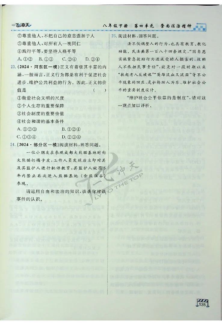 2025《一飞冲天-中考专项》道法_《一飞冲天-中考专项》2026版_一飞冲天-中考专项（2025版）