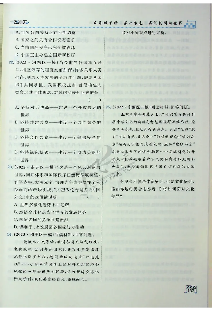 2025《一飞冲天-中考专项》道法_《一飞冲天-中考专项》2026版_一飞冲天-中考专项（2025版）