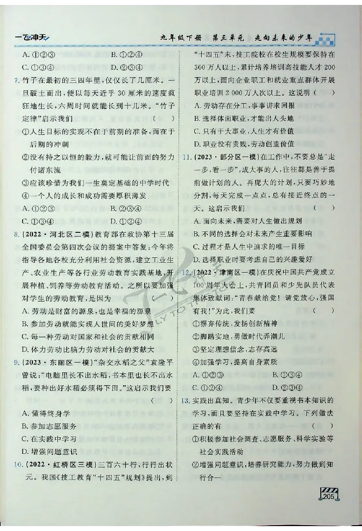 2025《一飞冲天-中考专项》道法_《一飞冲天-中考专项》2026版_一飞冲天-中考专项（2025版）