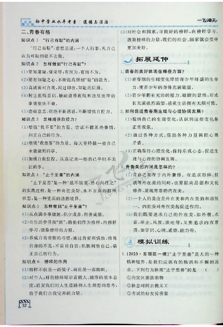 2025《一飞冲天-中考专项》道法_《一飞冲天-中考专项》2026版_一飞冲天-中考专项（2025版）