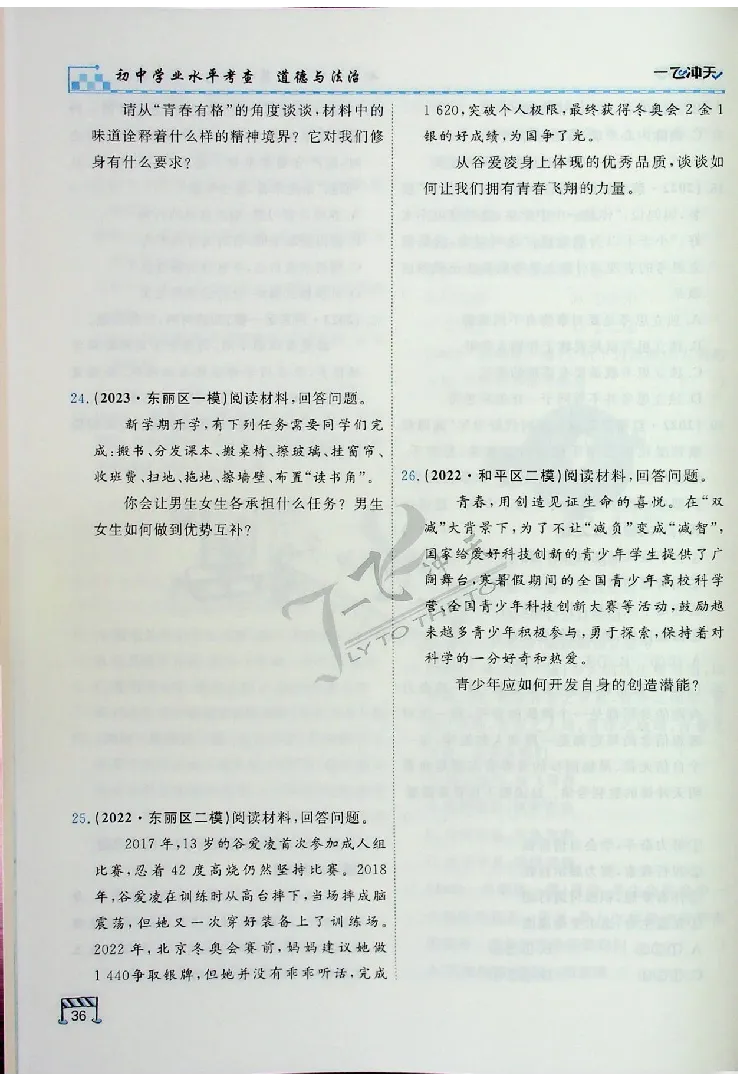 2025《一飞冲天-中考专项》道法_《一飞冲天-中考专项》2026版_一飞冲天-中考专项（2025版）
