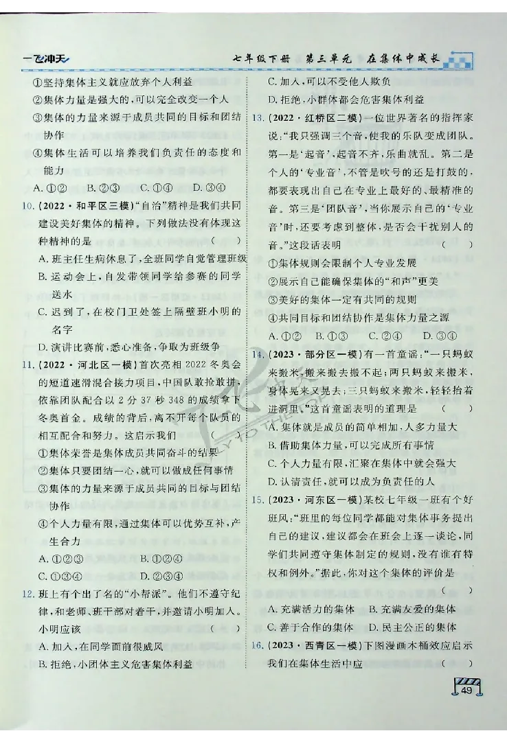 2025《一飞冲天-中考专项》道法_《一飞冲天-中考专项》2026版_一飞冲天-中考专项（2025版）