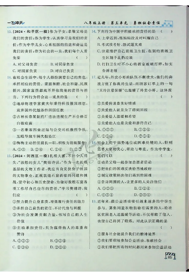 2025《一飞冲天-中考专项》道法_《一飞冲天-中考专项》2026版_一飞冲天-中考专项（2025版）