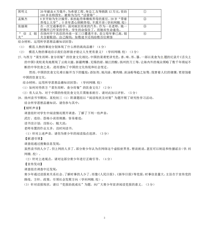 2012年江苏省扬州市初中政治试题_中考真题_7.政治中考真题2015-2024年_地区卷_江苏省_扬州中考政治08-22