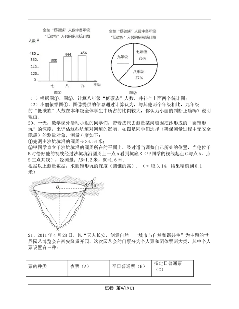 2011年陕西省中考数学试题及答案_中考真题_2.数学中考真题2015-2024年_地区卷_陕西数学08-22（陕西省统一试卷）