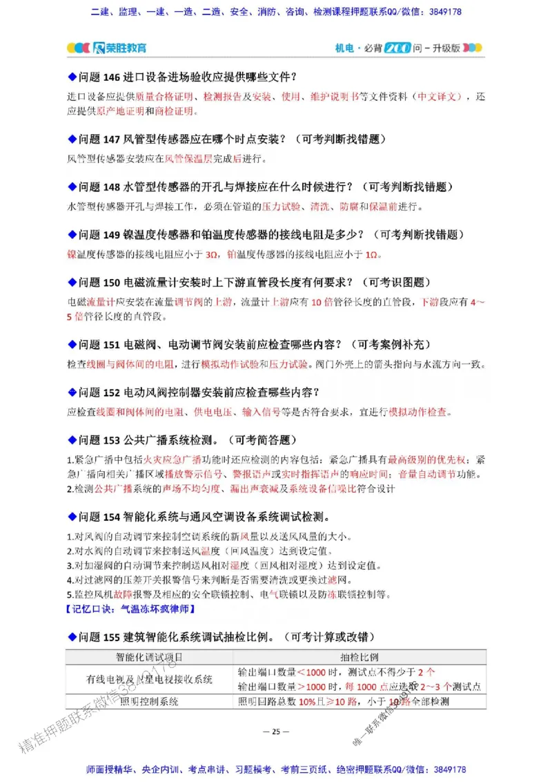 2025年一建机电200问-升级版_2026年一级建造师_2026年一建机电_2025年一建机电SVIP_01-精华文档✿电子教材✿历年真题_75-机电《200问-升级班》RS推荐
