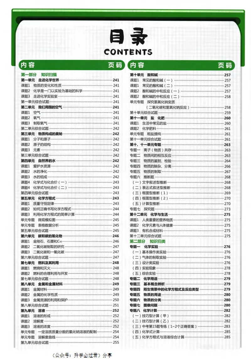 一飞冲天-中考专项精品试题分类-化学参考答案_《一飞冲天-中考专项》2026版_一飞冲天-中考专项精品试题分类（2024版）