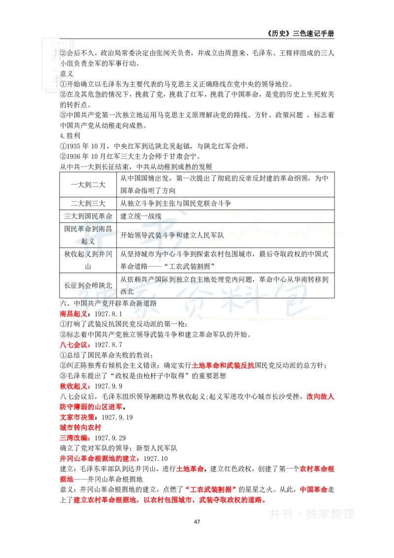 井书&middot;独家资料包教师资格《（高中）历史》三色速记手册（独家整理）_教资_初高中2026教资_25下教师资格证_科三高中各科资料汇总_井书&middot;独家资料包高中各科资料汇总