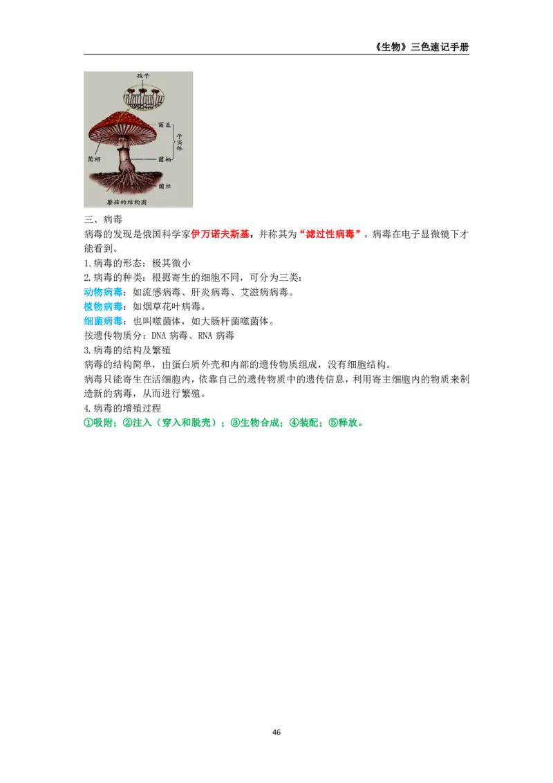 教师资格《（高中）生物》三色速记手册_教资_33教资笔试历年真题汇总（科一+科二+科三）_科三真题_02高中科三各科电子资料包合集_生物（资料文档）_高中生物