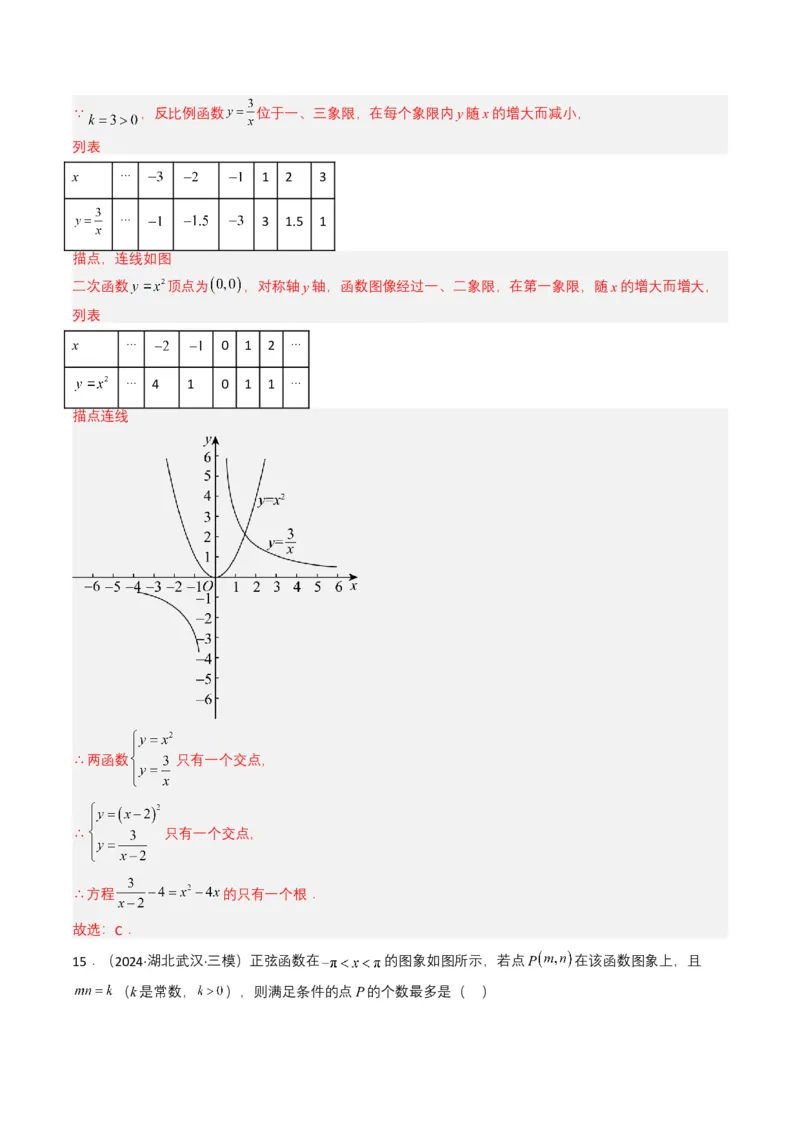 专题11反比例函数（解析版）_2数学总复习_2025中考复习资料_备战2025年中考数学真题题源解密（全国通用）