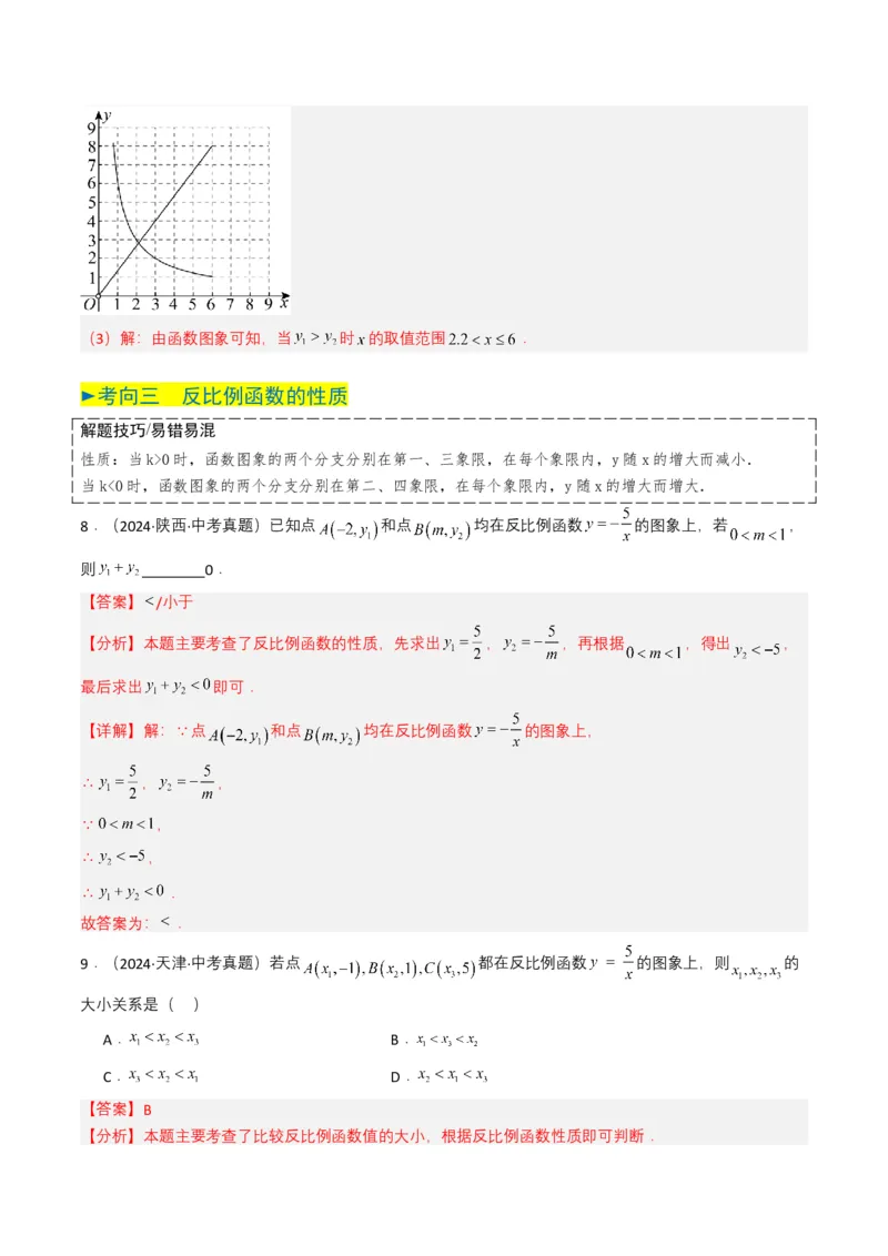 专题11反比例函数（解析版）_2数学总复习_2025中考复习资料_备战2025年中考数学真题题源解密（全国通用）