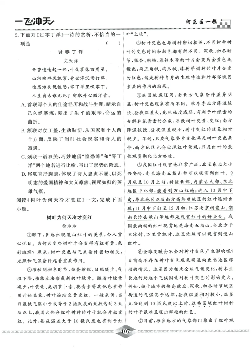 2026《一飞冲天中考模拟试题汇编》语文参考答案_《一飞冲天-中考专项》2026版_一飞冲天-中考模拟试题汇编（2026版）