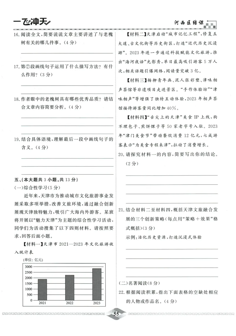 2026《一飞冲天中考模拟试题汇编》语文参考答案_《一飞冲天-中考专项》2026版_一飞冲天-中考模拟试题汇编（2026版）