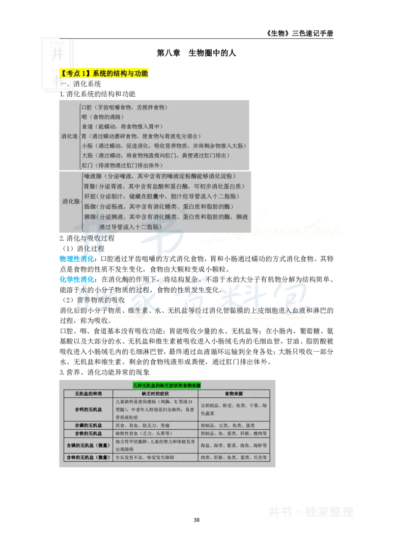井书&middot;独家资料包教师资格《（高中）生物》三色速记手册（独家整理）_教资_初高中2026教资_25下教师资格证_科三高中各科资料汇总_井书&middot;独家资料包高中各科资料汇总