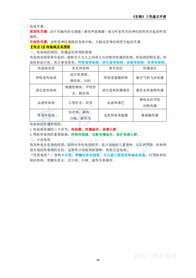井书&middot;独家资料包教师资格《（高中）生物》三色速记手册（独家整理）_教资_初高中2026教资_25下教师资格证_科三高中各科资料汇总_井书&middot;独家资料包高中各科资料汇总