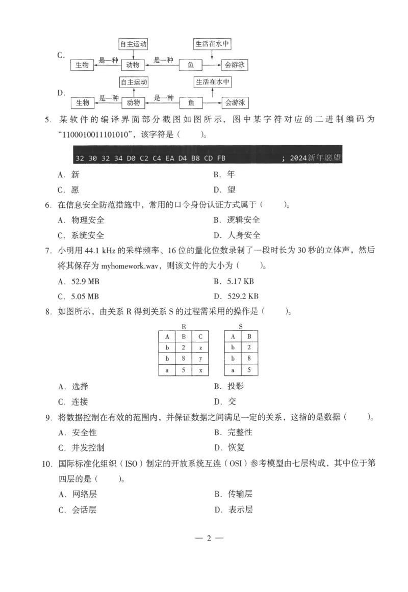 高中-信息技术学科知识与教学能力_教资_25下资料合集二_25下最新科三知识点汇编+思维导图-高中_05.信息技术_05.模拟卷
