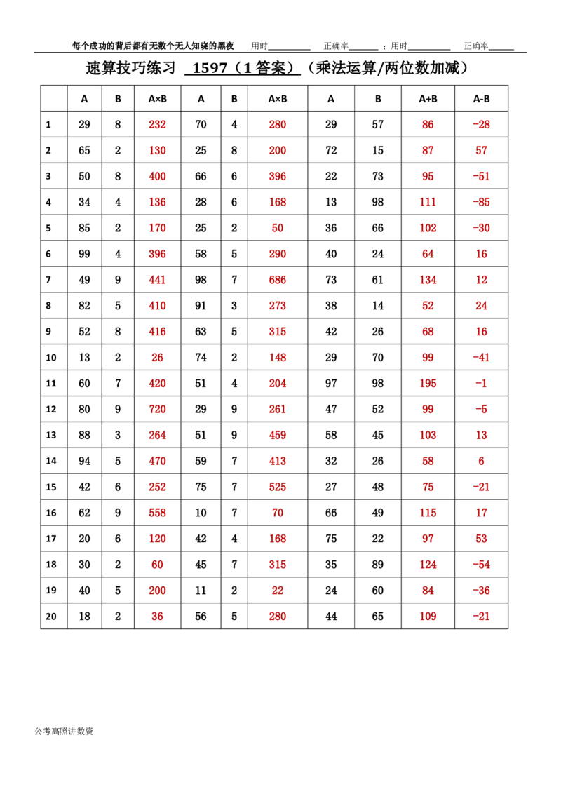 新速算1593-1602（答案版）_2026考公资料_超格合集_数资高照合集_速算高照抖音速算直播课_速算每日打卡题