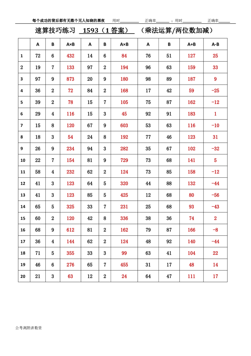 新速算1593-1602（答案版）_2026考公资料_超格合集_数资高照合集_速算高照抖音速算直播课_速算每日打卡题