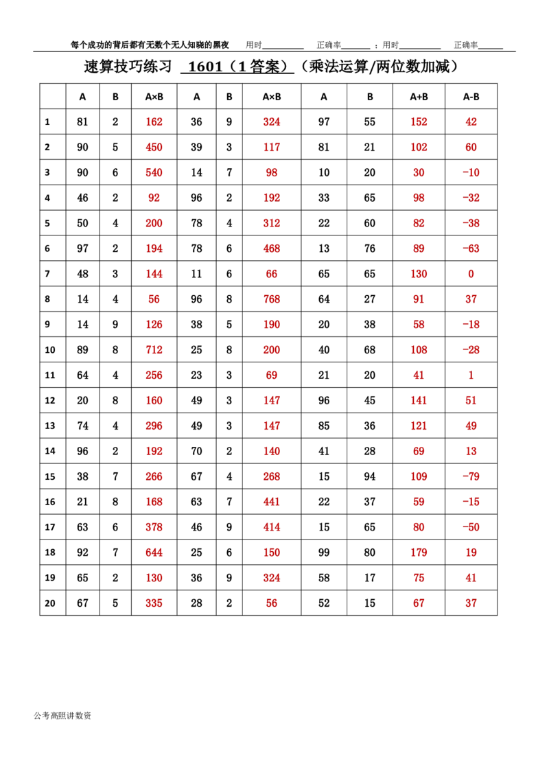 新速算1593-1602（答案版）_2026考公资料_超格合集_数资高照合集_速算高照抖音速算直播课_速算每日打卡题