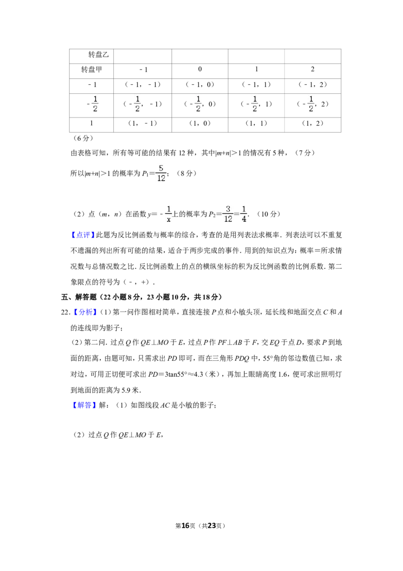 2011年辽宁省营口市中考数学试卷_中考真题_2.数学中考真题2015-2024年_地区卷_辽宁省_辽宁数学_辽宁数学_营口数学11-22
