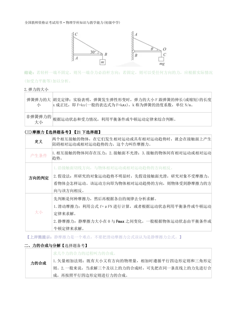 初中物理-学霸笔记96页_教资_初高中2026教资_26上资料（持续更新）_初中科三_初中科目三资料合集①_初中物理