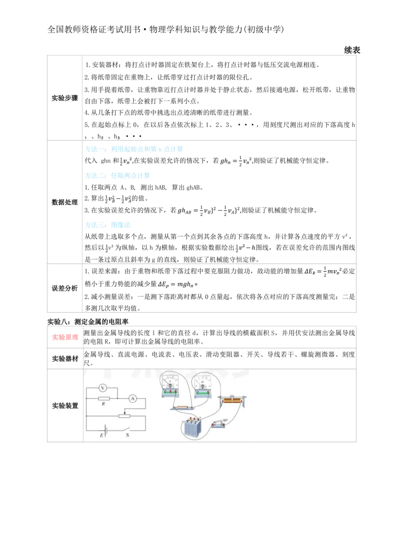 初中物理-学霸笔记96页_教资_初高中2026教资_26上资料（持续更新）_初中科三_初中科目三资料合集①_初中物理