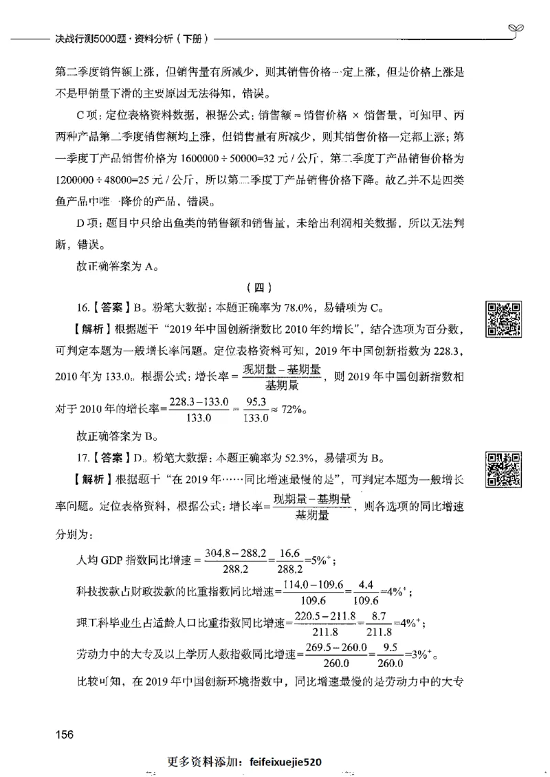 10资料分析下册_26吉林考备考资料包_11省考刷题包_04决战行测5000题_行测5000题2022年9月版次