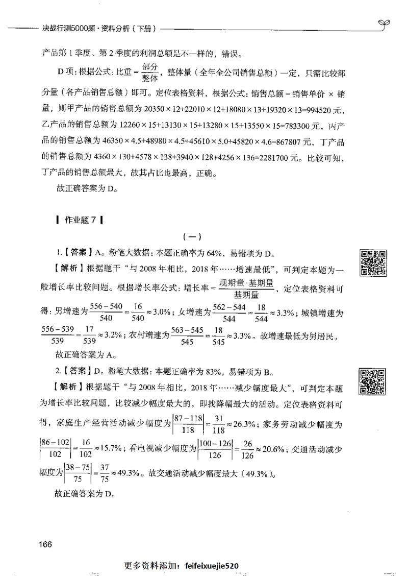 10资料分析下册_26吉林考备考资料包_11省考刷题包_04决战行测5000题_行测5000题2022年9月版次