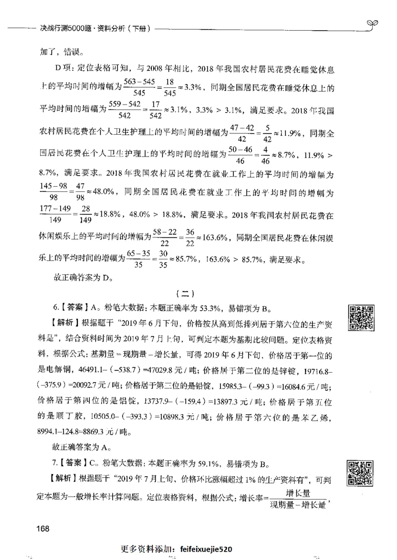 10资料分析下册_26吉林考备考资料包_11省考刷题包_04决战行测5000题_行测5000题2022年9月版次