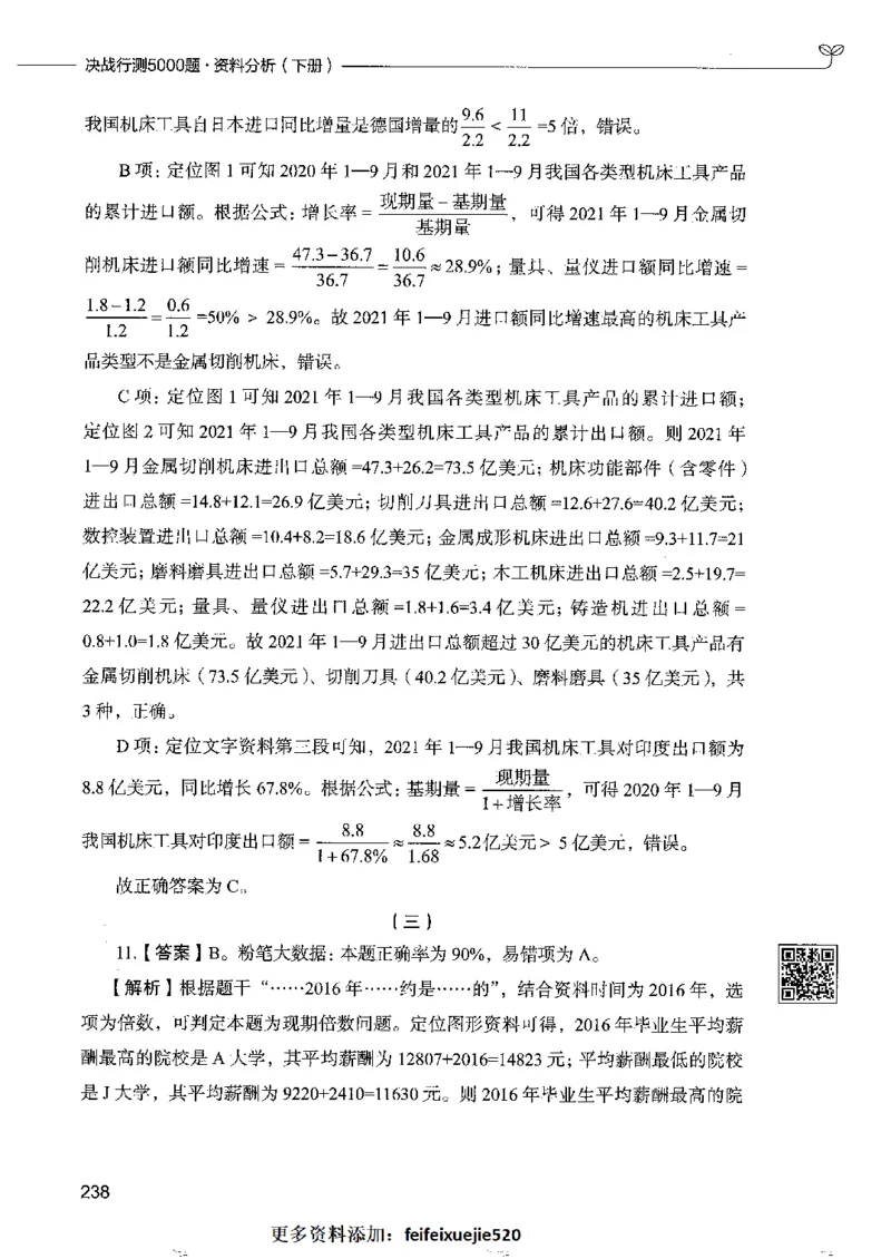 10资料分析下册_26吉林考备考资料包_11省考刷题包_04决战行测5000题_行测5000题2022年9月版次
