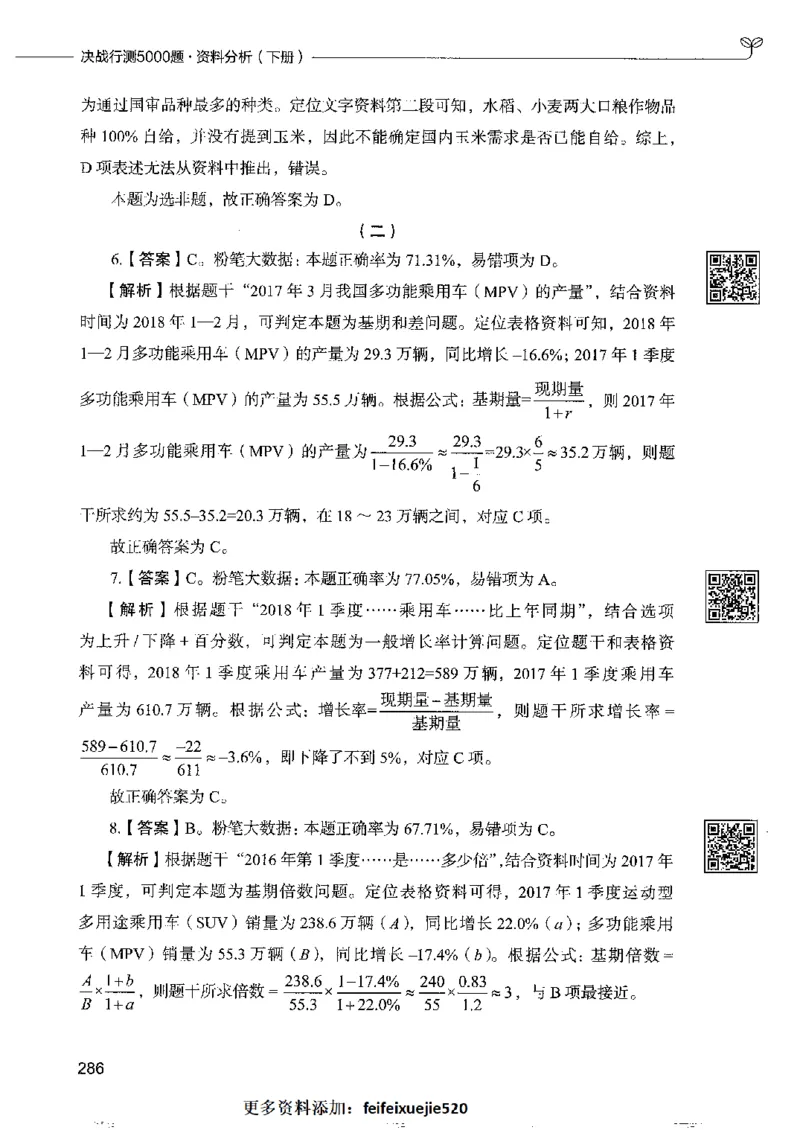 10资料分析下册_26吉林考备考资料包_11省考刷题包_04决战行测5000题_行测5000题2022年9月版次