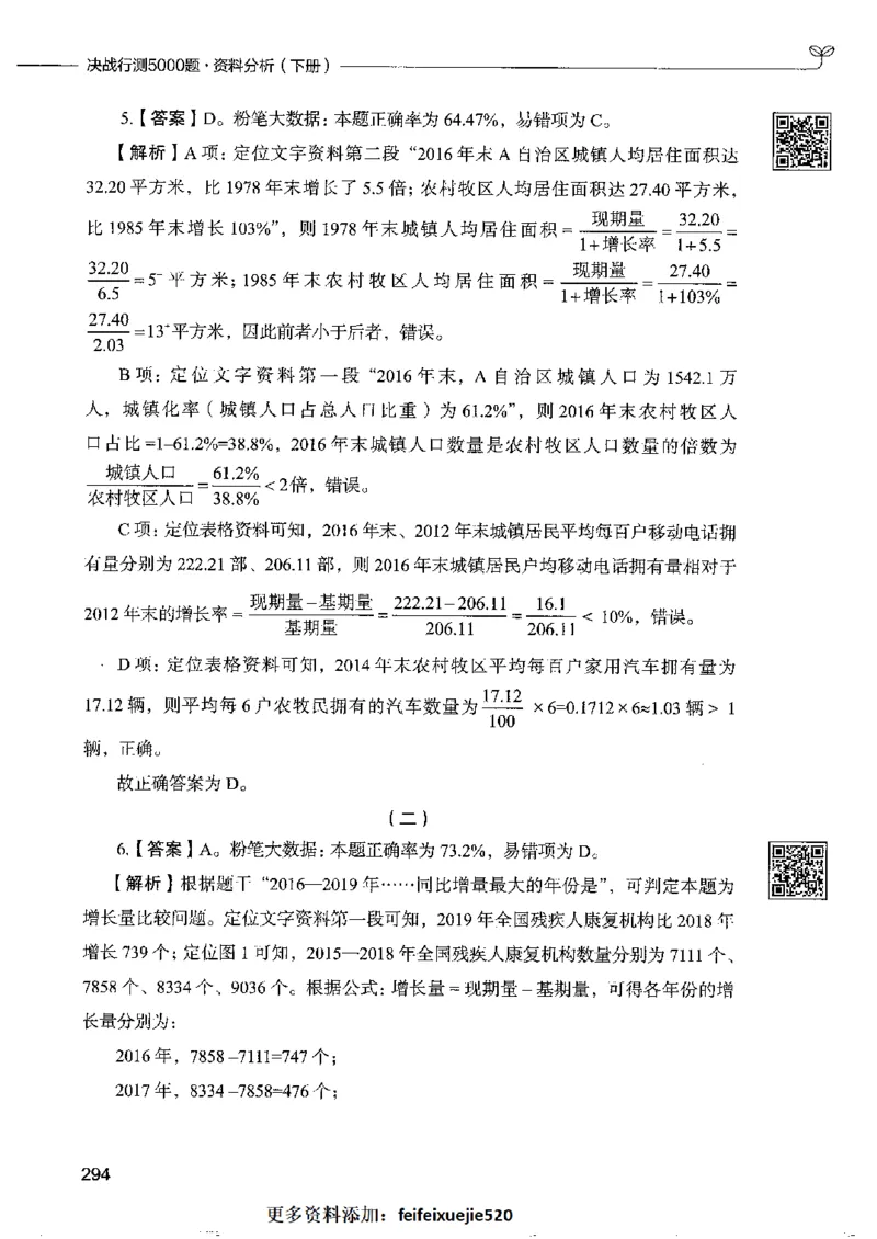 10资料分析下册_26吉林考备考资料包_11省考刷题包_04决战行测5000题_行测5000题2022年9月版次