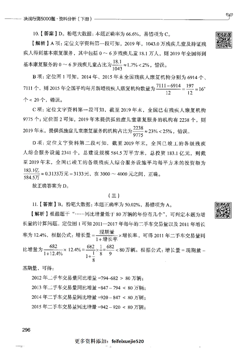 10资料分析下册_26吉林考备考资料包_11省考刷题包_04决战行测5000题_行测5000题2022年9月版次