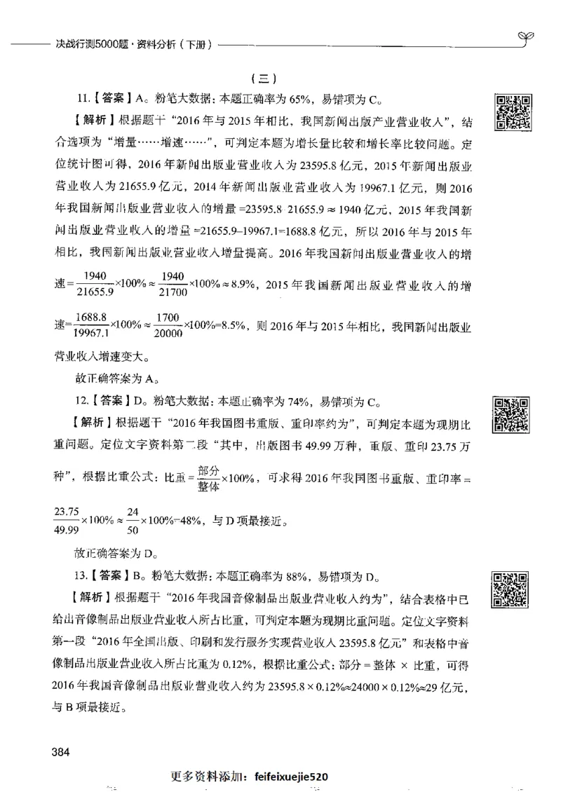 10资料分析下册_26吉林考备考资料包_11省考刷题包_04决战行测5000题_行测5000题2022年9月版次