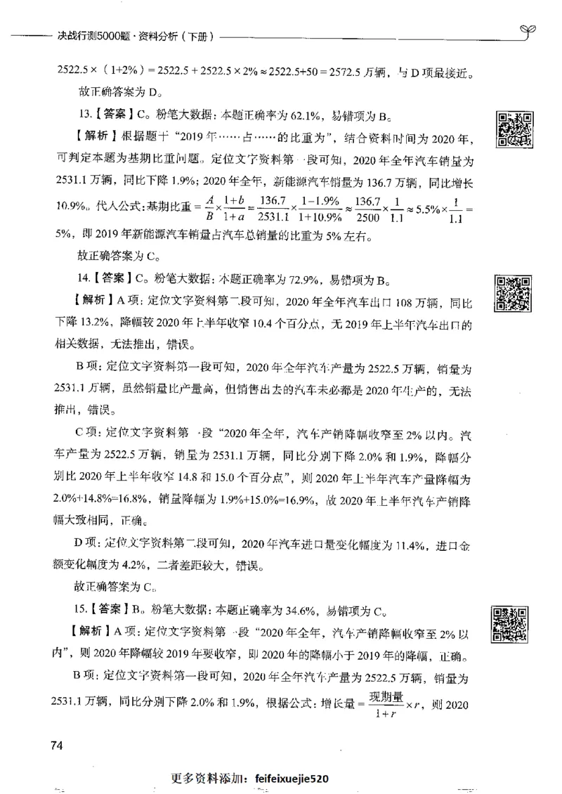 10资料分析下册_26吉林考备考资料包_11省考刷题包_04决战行测5000题_行测5000题2022年9月版次