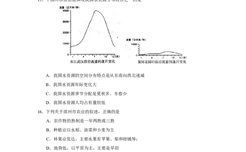 2011年滨州市中考地理试卷答案_中考真题_9.地理中考真题2015-2024年_地区卷_山东省_山东滨州地理10-22