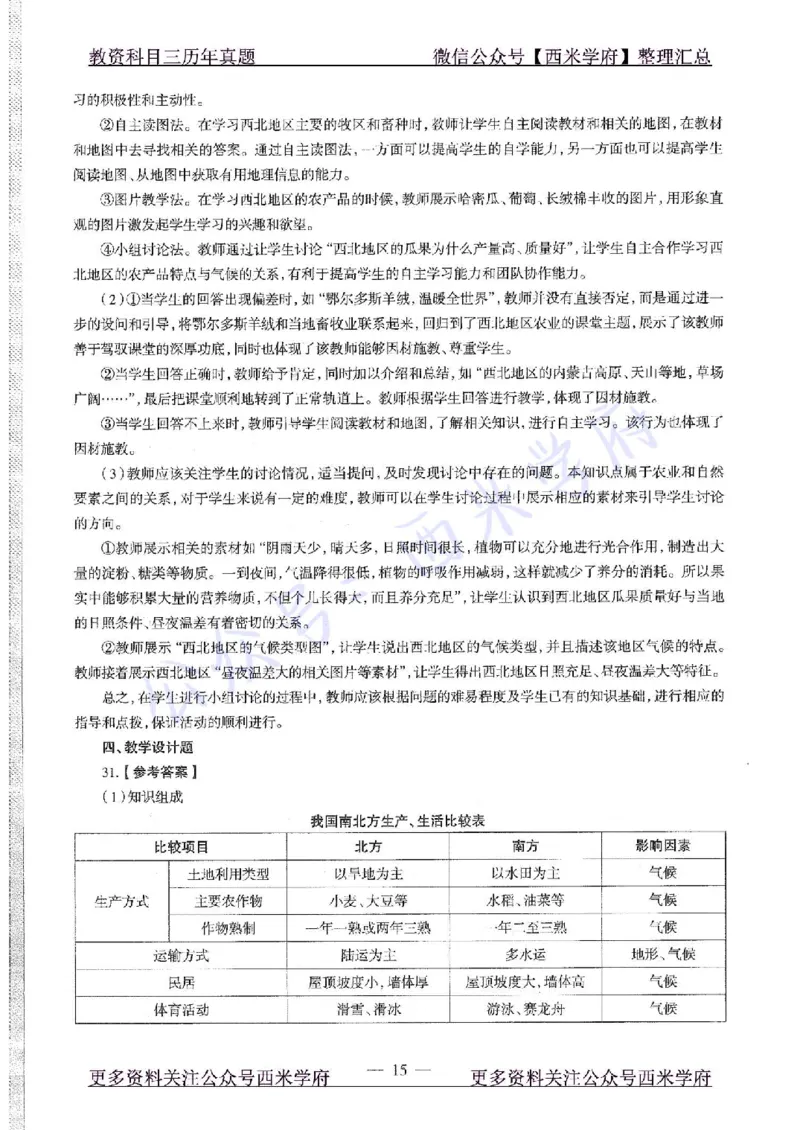 15年上-初中地理-真题及答案解析_4-教培资料-26年最新资料-同步更新_初中高中教资_03科三专项（进去保存报考的学科即可）_01科目三FB网课、三色速记手册、知识点导图等推荐