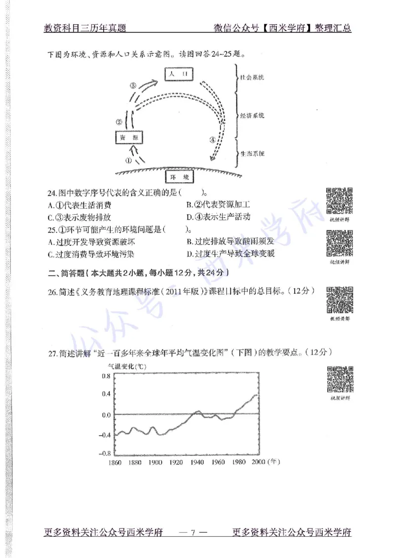 15年上-初中地理-真题及答案解析_4-教培资料-26年最新资料-同步更新_初中高中教资_03科三专项（进去保存报考的学科即可）_01科目三FB网课、三色速记手册、知识点导图等推荐
