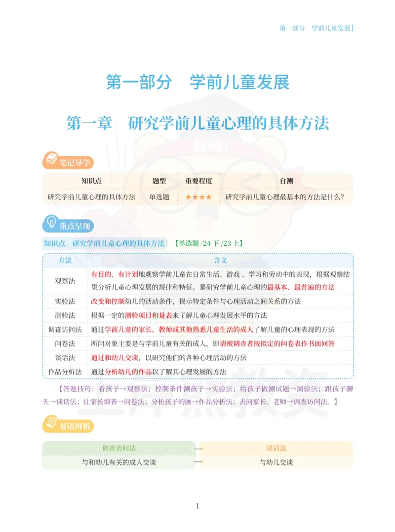 幼儿园保教知识与能力重点笔记90页_教资_上岸熊26教资笔试科一科二新版笔记