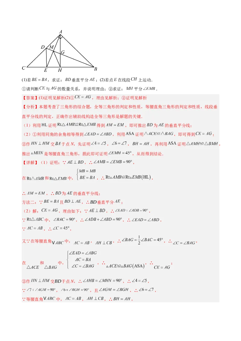 2025年中考数学几何模型综合训练（通用版）专题11三角形中的重要模型之等直内接等直模型与等直+高分模型解读与提分精练（教师版）_2数学总复习_2025中考复习资料